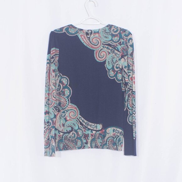 TALBOTS Charming Cardigan - Bright Paisley Size M - Picture 4 of 9